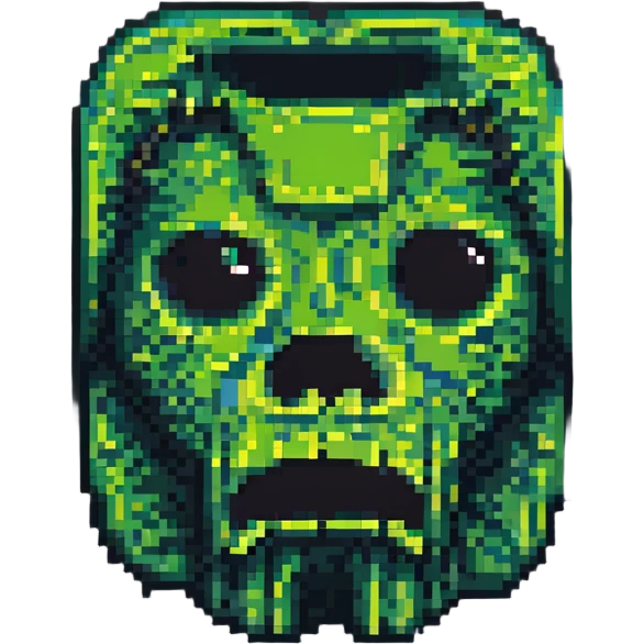 Minecraft creeper face pixel art emoji