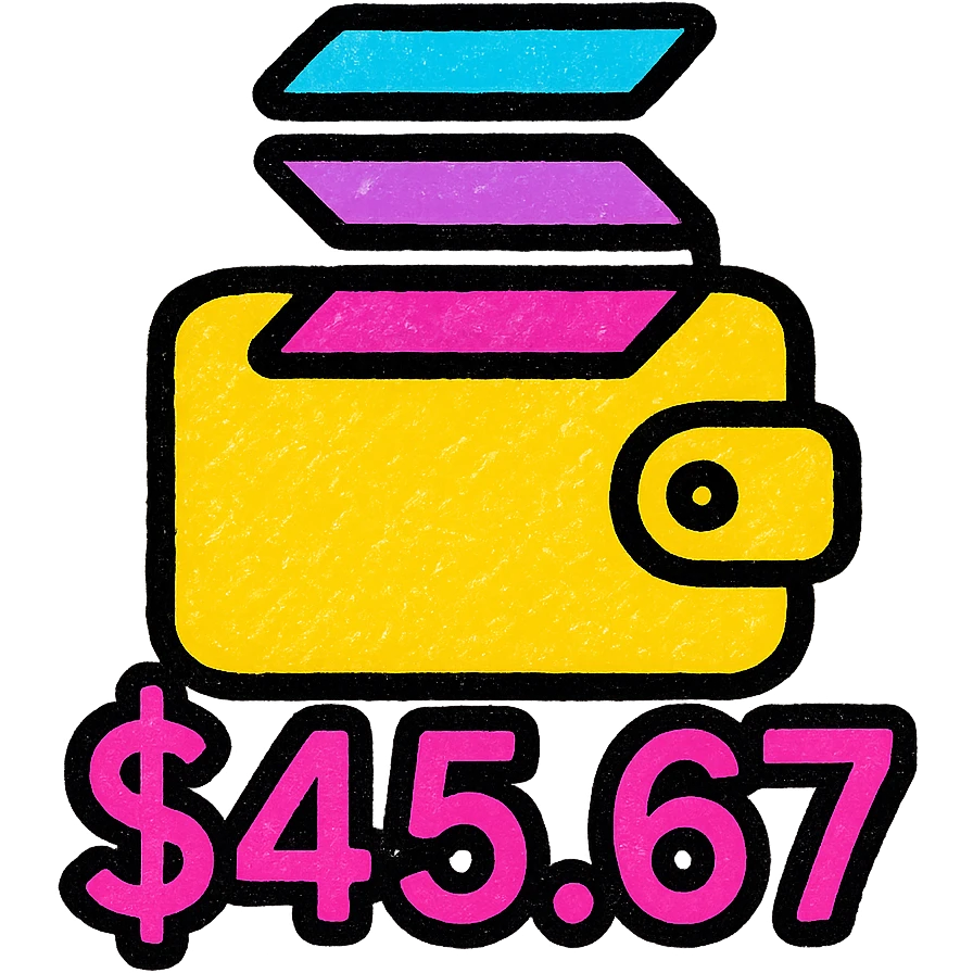 A logo for a solana wallet balance tracker in the macos menubar, minimalilst emoji
