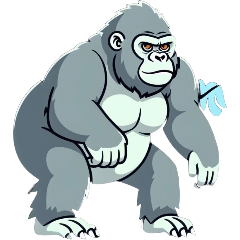 Gorilla itch butt emoji