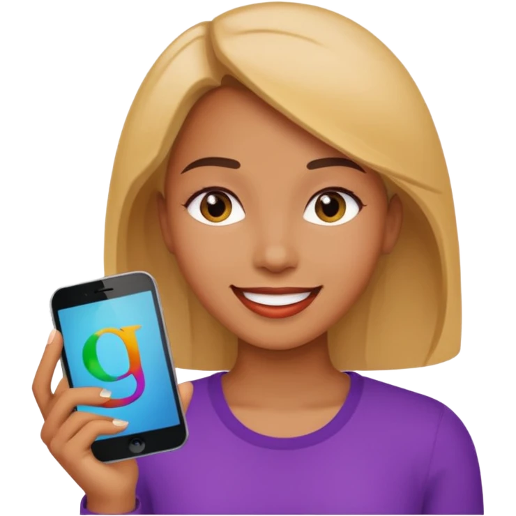 a woman is talking and English letters are coming out emoji
