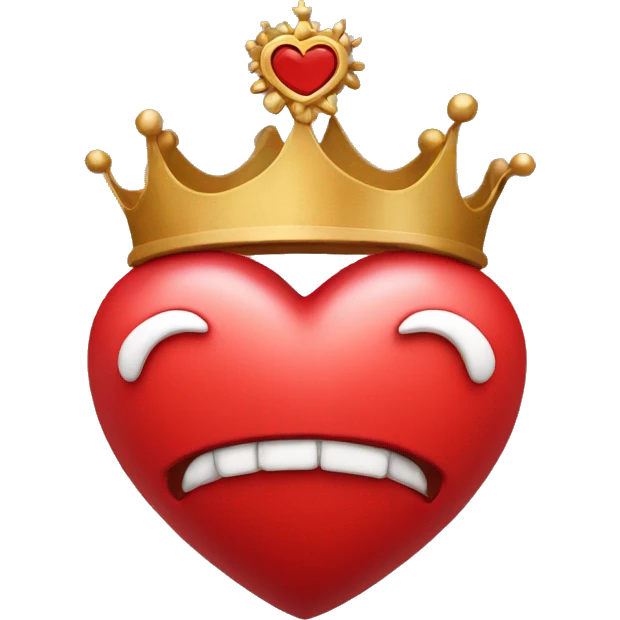 Red heart with crown emoji
