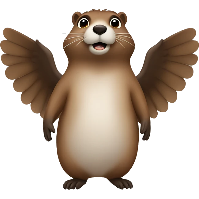 Groundhog with wings emoji
