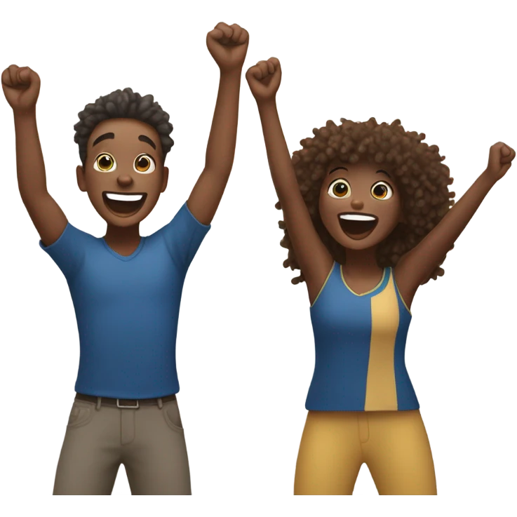 Abi and me cheering emoji