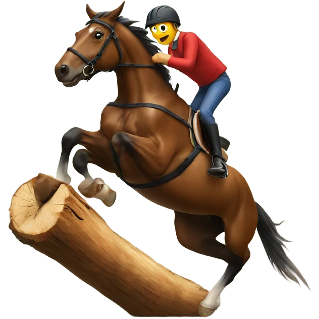 Horse Jumping a Log emoji