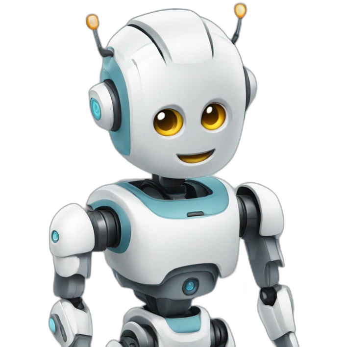 un robot qui te dit bonjour emoji