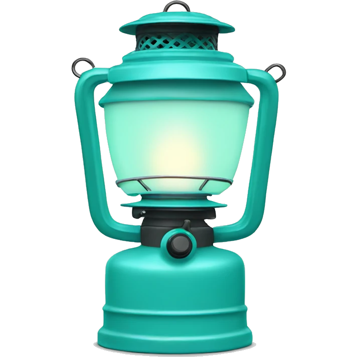 Realistic tiffany blue camping lantern emoji