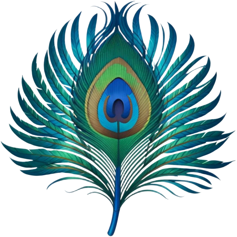 Peacock feather emoji