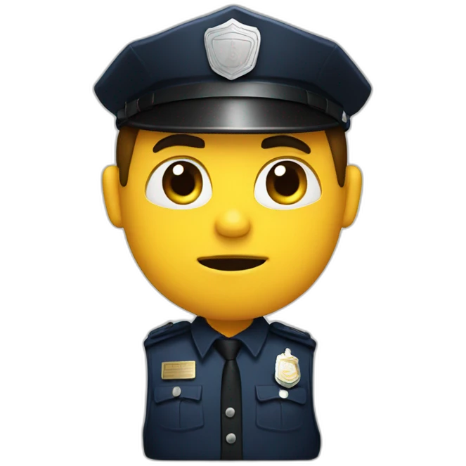 shrugging cop emoji