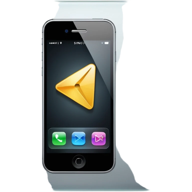 iphone with play button screen  emoji