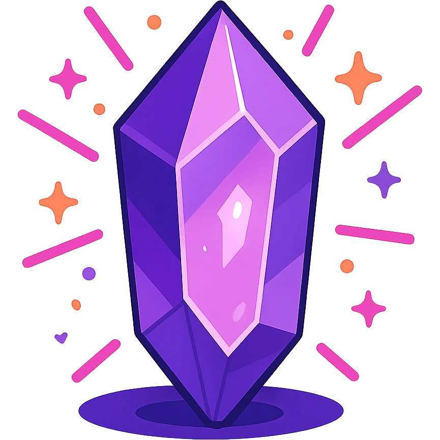 magical purple crystal glowing emoji