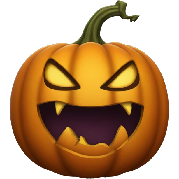 Pumpkin with a sinister smile emoji