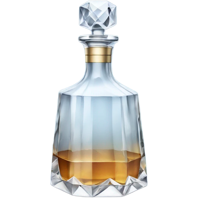 Crystal Decanter for vodka with vodka glass emoji