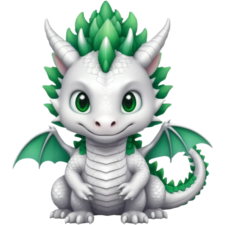 white cute dragon emoji