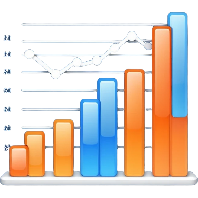 bar chart with rising columns emoji