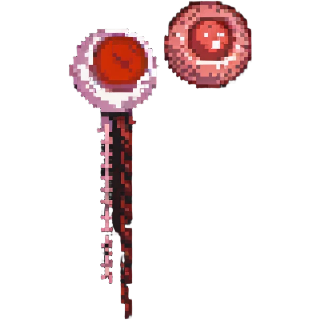 Medical comparison of normal red blood cell versus anemic pale blood cell emoji