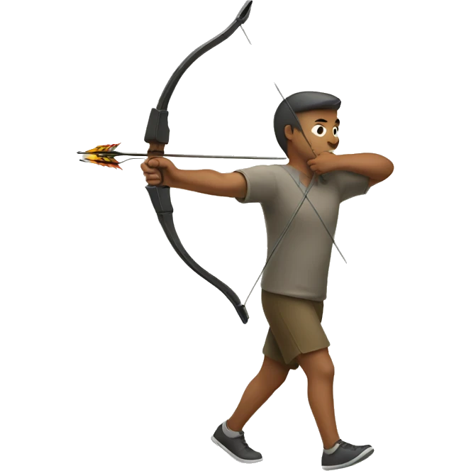 walking man with bow and arrow  emoji