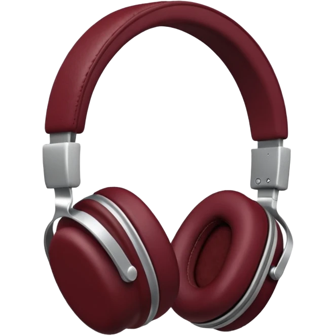Maroon headphones  emoji