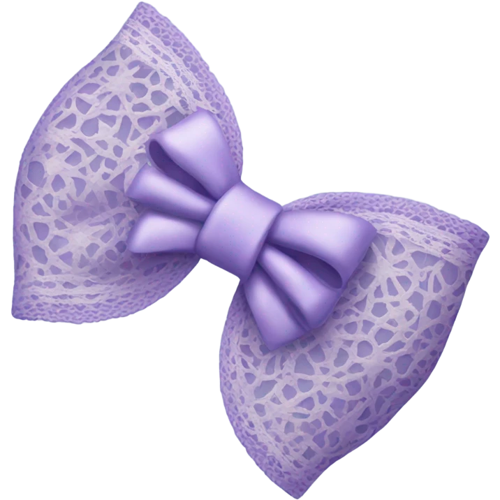 Lavender lace bow emoji