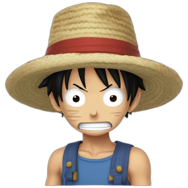 Luffy qui lance une attaque emoji