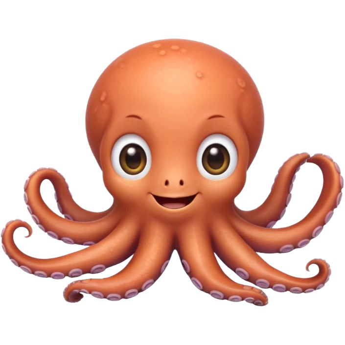a cute baby octopus in emoji style emoji