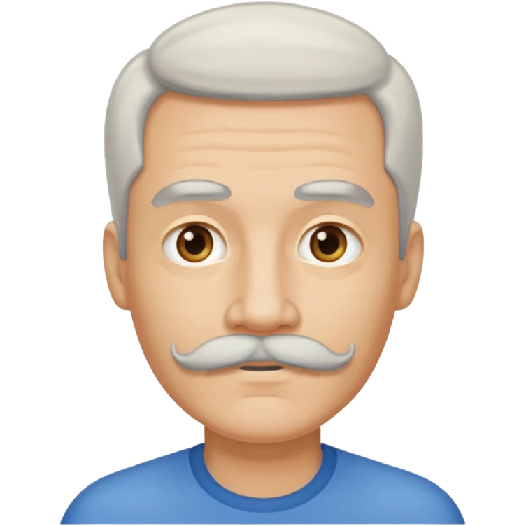 longer white moustachhe emoji