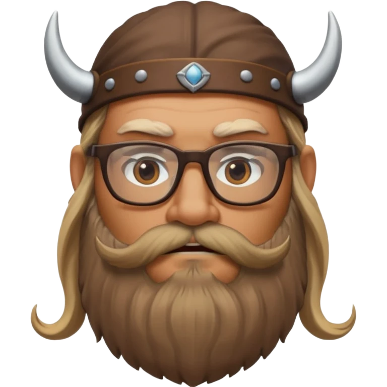 Glasses-Wearing wild viking emoji