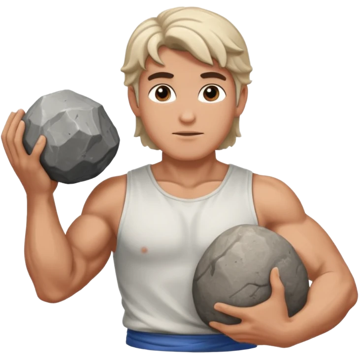 Atlas the greek god with a boulder and clothes emoji