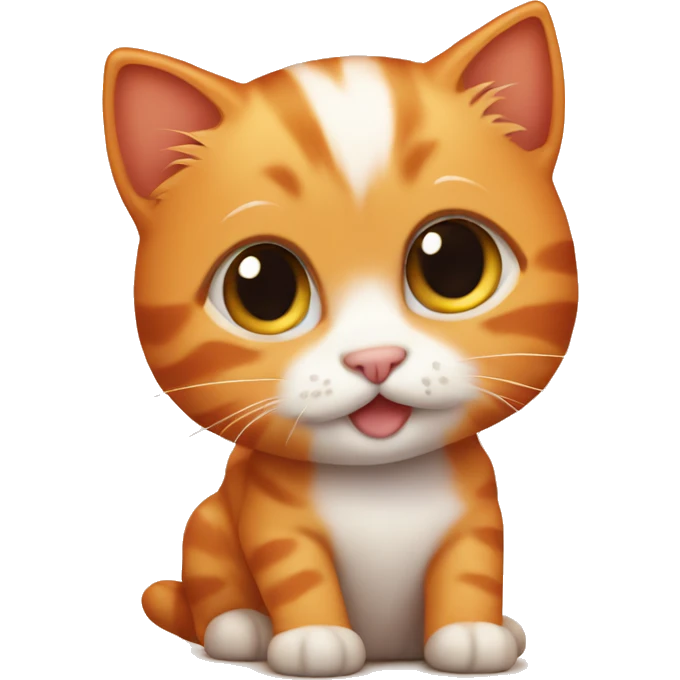 orange cute kitten  emoji
