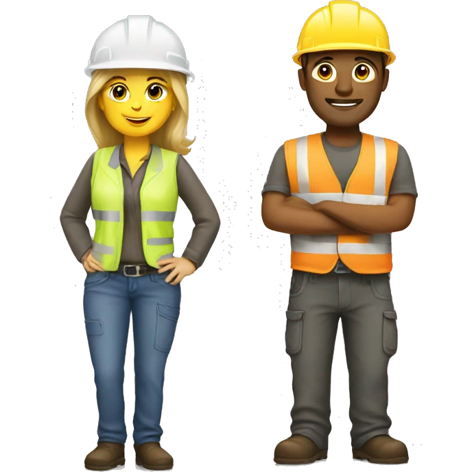 Man and woman construction workers emoji