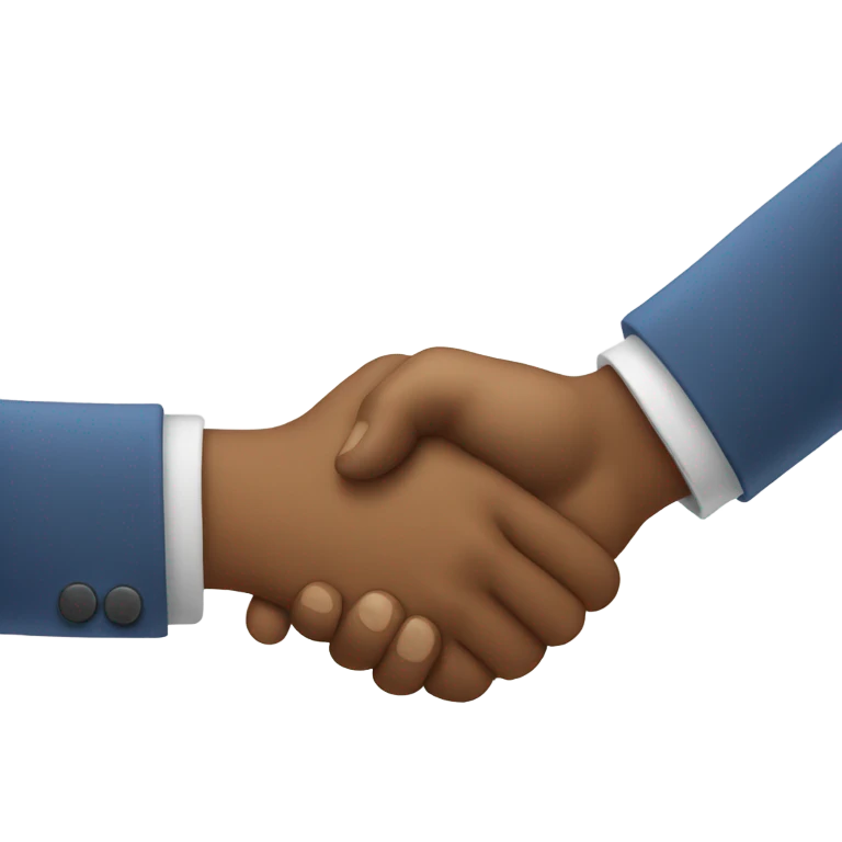 Two hands about to handshake  emoji