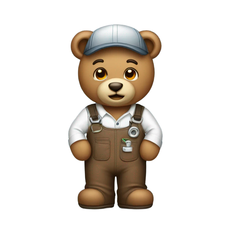 Teddy bear mechanic emoji