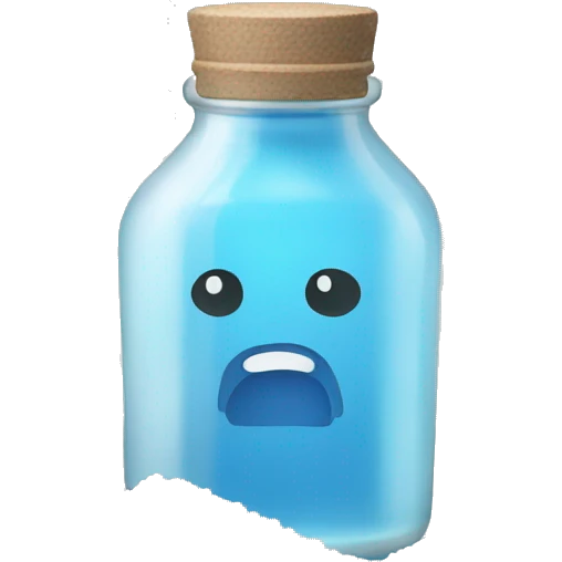 Salt in blue bottle emoji