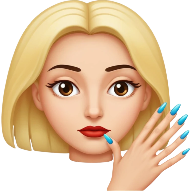 side eye with nails emoji