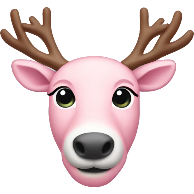 Light pink reindeer  emoji
