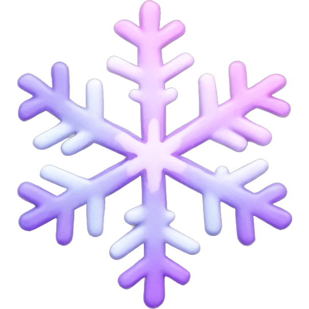 pastel pink and purple snowflake  emoji