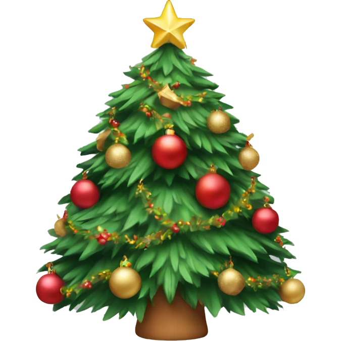 beautiful decorated christmas tree  emoji