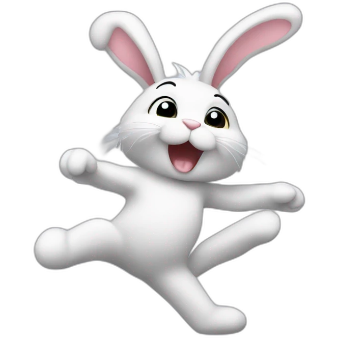 dancing bunny, cloud emoji