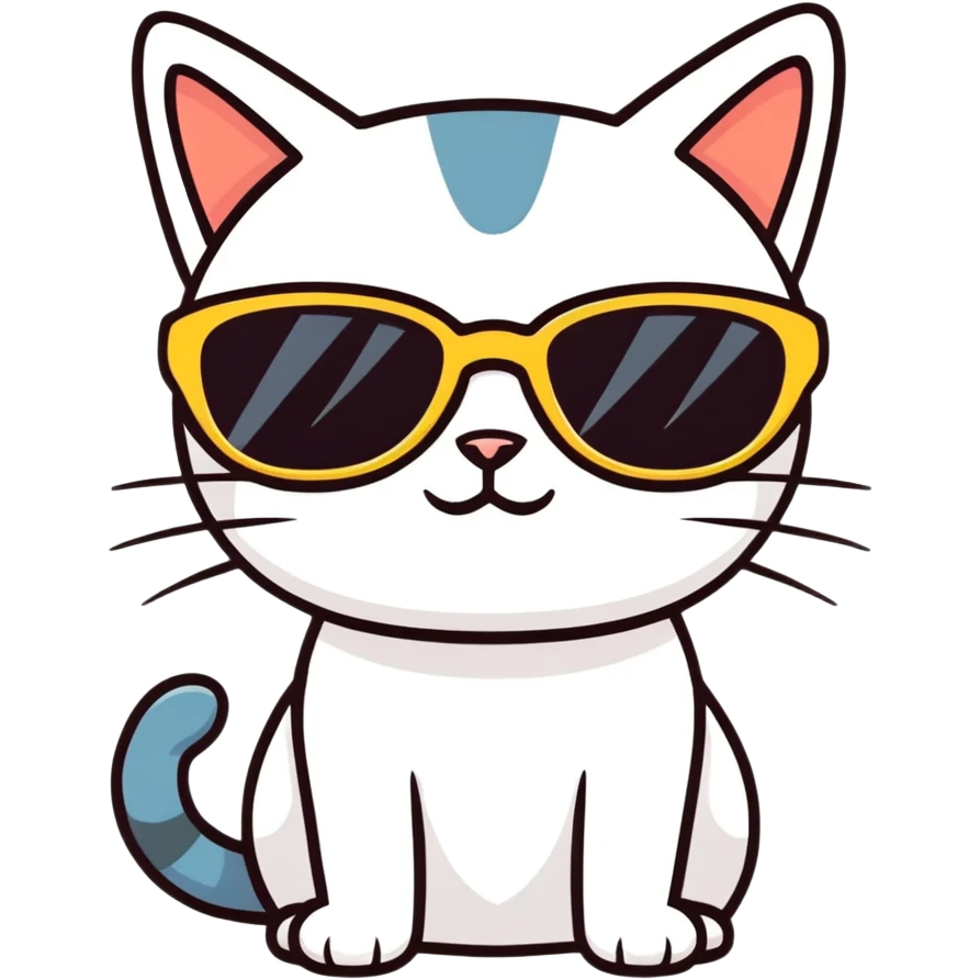 Cat with sunglasses emoji