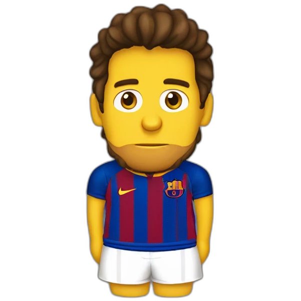 Leo Messi Style Simpson emoji