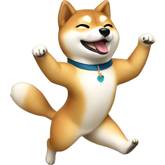 A Shiba Inu dancing  emoji