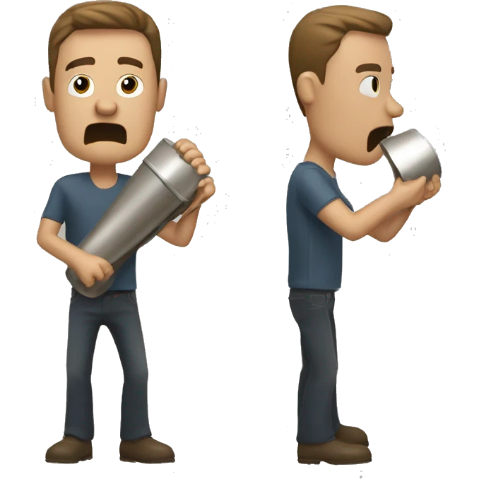 Man playing cowbell vigorously  emoji
