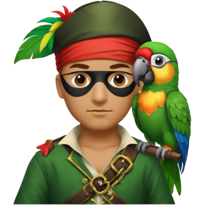 pirate and parrot emoji