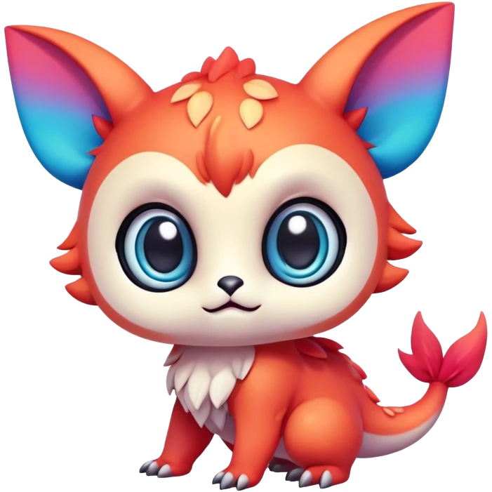 Cute kawaii chibi Fakémon-creature emoji