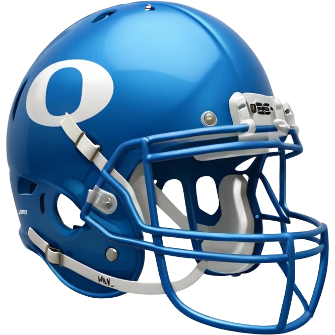 College football player helmet in blue color emoji