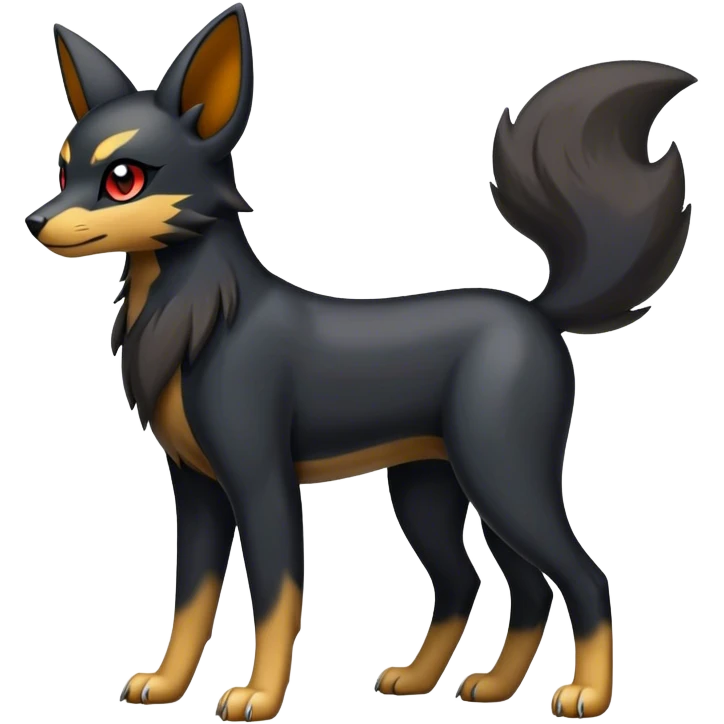 Umbreon-Houndour-Zorua-hybrid full body emoji