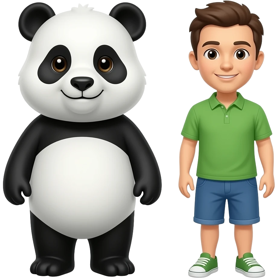 🐻+ 🧍🏼= 🐼 emoji