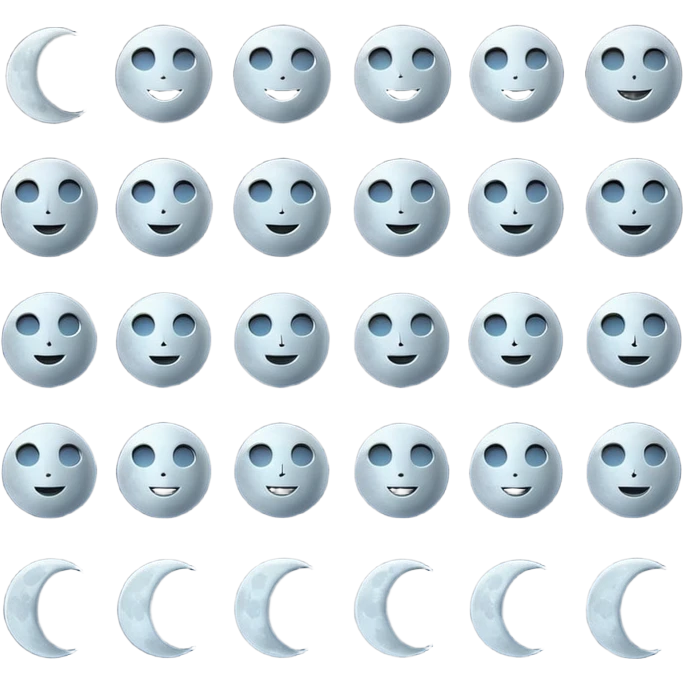 Moon phases emoji