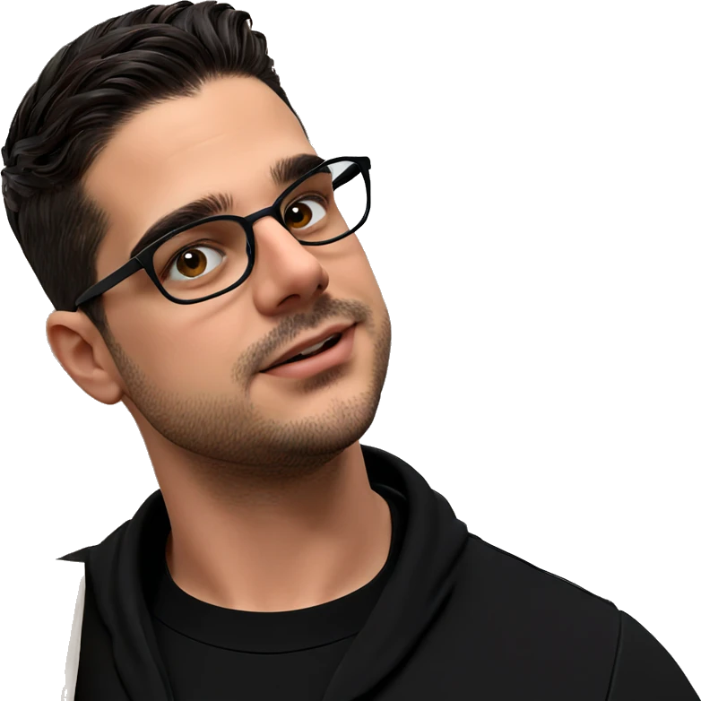 stylish guy in black shirt emoji