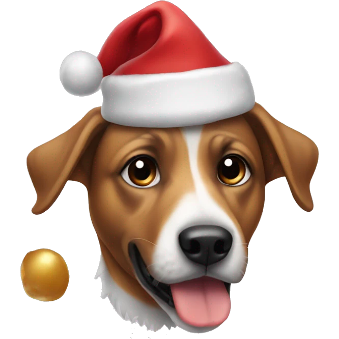 Dog with Santa hat  emoji