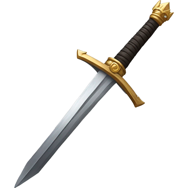 cool jagged sword with markings and power emoji